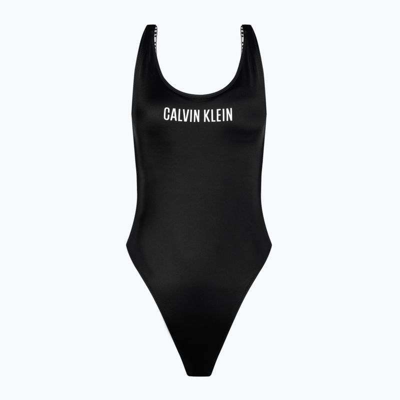 Costume da bagno intero donna Calvin Klein Scoop Back One Piece Logo nero