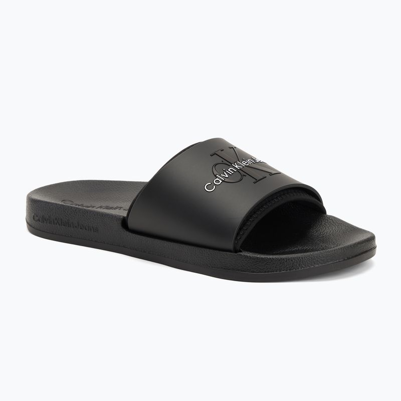 Calvin Klein YM0YM00361 Uomo Slide Rubber Neoprene Monologo nero infradito