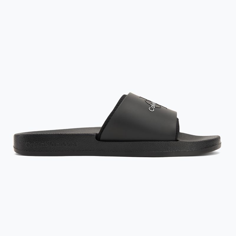 Calvin Klein YM0YM00361 Uomo Slide Rubber Neoprene Monologo nero infradito 2