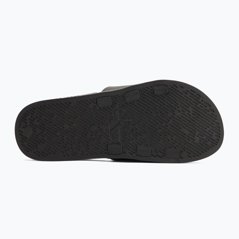 Calvin Klein YM0YM00361 Uomo Slide Rubber Neoprene Monologo nero infradito 4
