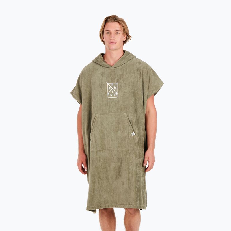 Poncho da uomo Protest Prtpurdey verde carciofo 3