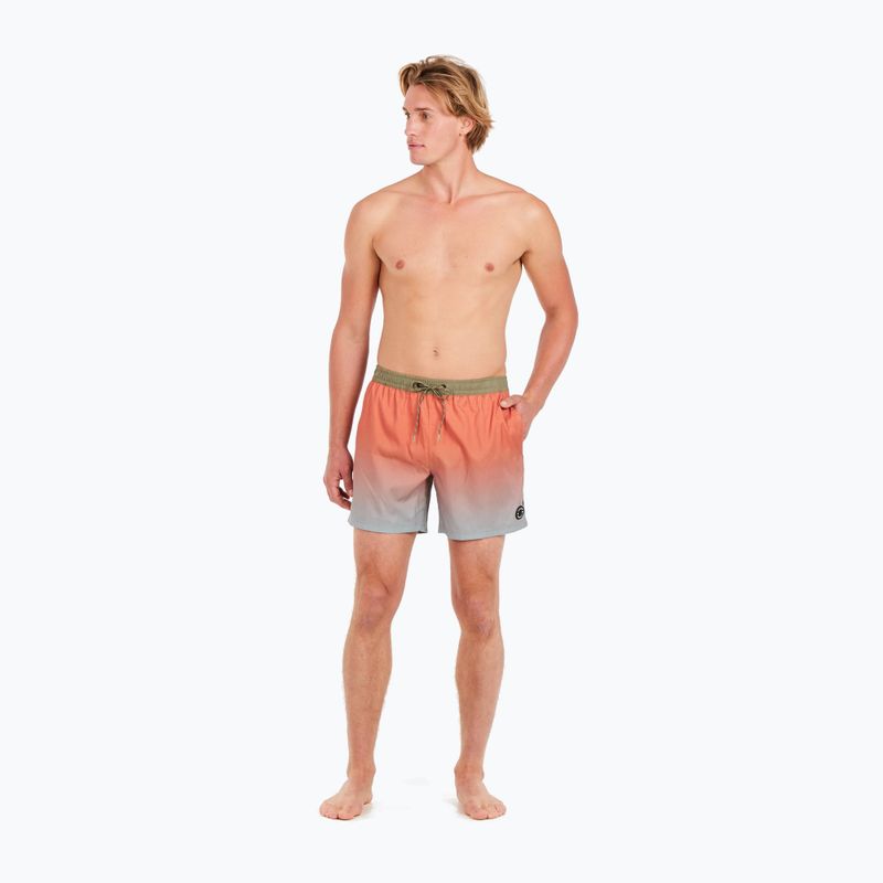 Pantaloncini da bagno Protest Prterin arancione scuro da uomo 4