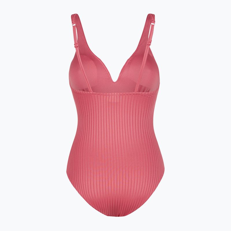 Costume intero donna Protest Prtbowli rosa liscio 2