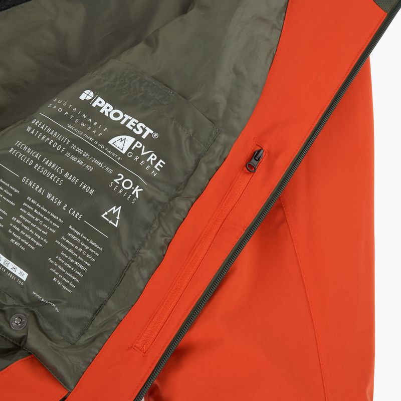 Giacca da snowboard Protest Prttimothy arancione bruciato da uomo 6