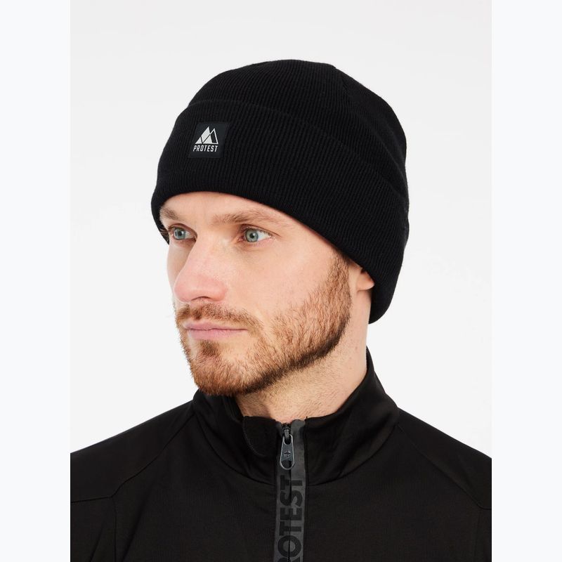 Cappello invernale da uomo Protest Prtburham24 59 cm nero vero 4