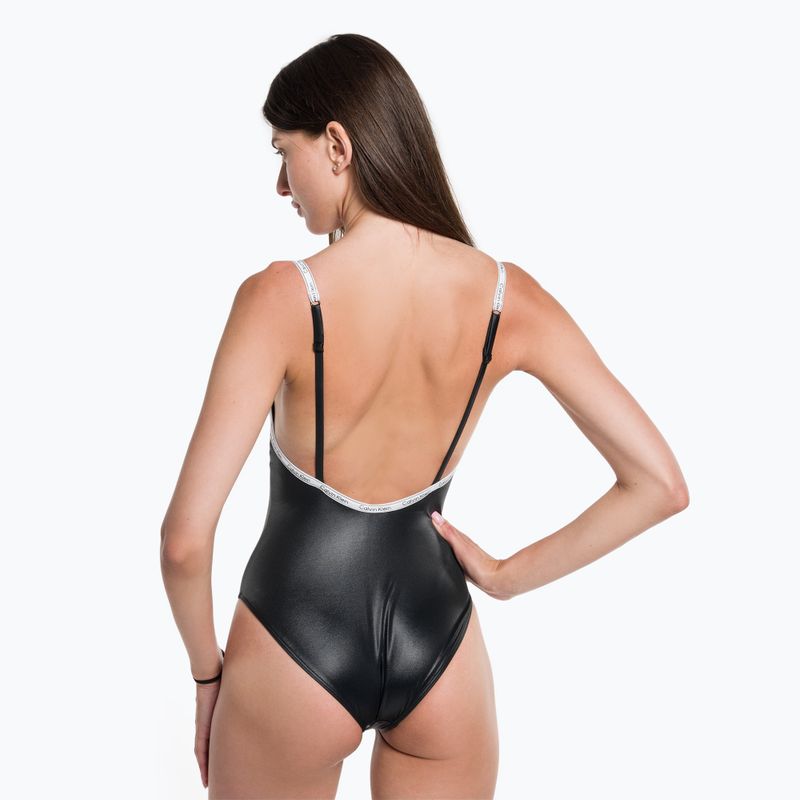 Costume intero donna Calvin Klein Scoop One Piece nero 6