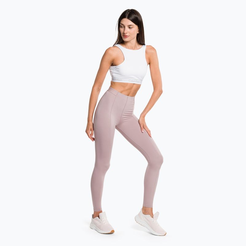 Leggings da allenamento donna Calvin Klein 7/8 grigio rosa 2