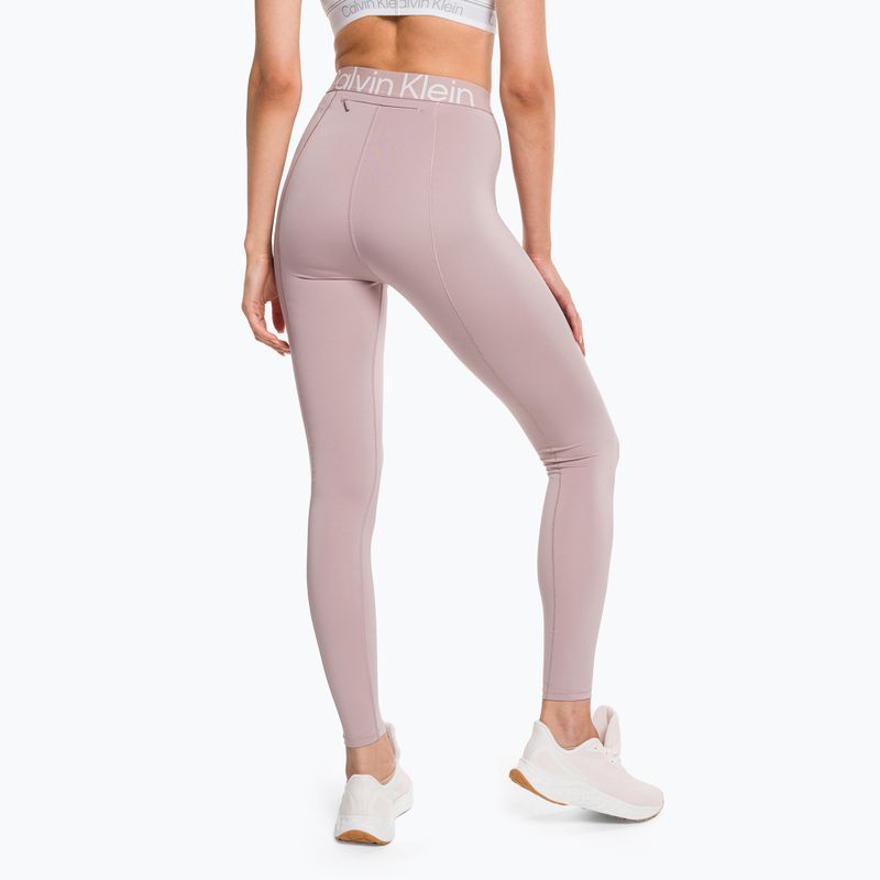 Leggings da allenamento donna Calvin Klein 7/8 grigio rosa 3