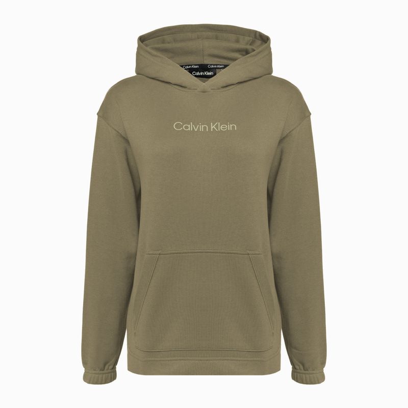 Felpa con cappuccio Calvin Klein donna grigio oliva 5