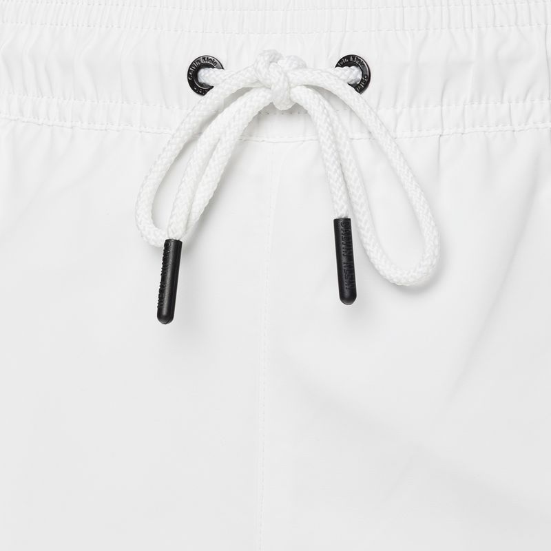 Pantaloncini da bagno Calvin Klein Medium con coulisse da uomo, bianco 3
