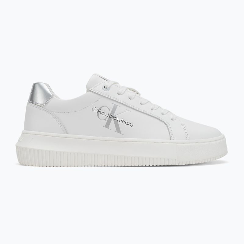 Calvin Klein scarpe donna YW0YW01224 Cupsole Mono Lth Wn bianco/argento 2