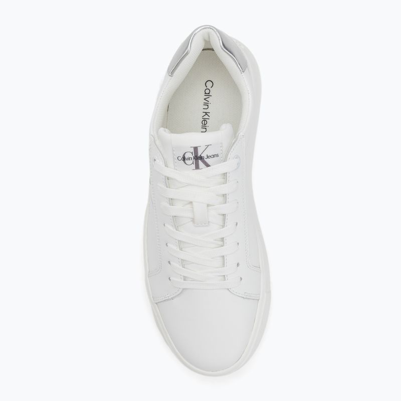 Calvin Klein scarpe donna YW0YW01224 Cupsole Mono Lth Wn bianco/argento 5