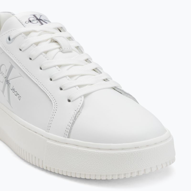 Calvin Klein scarpe donna YW0YW01224 Cupsole Mono Lth Wn bianco/argento 7