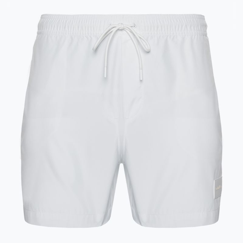 Pantaloncini da bagno Calvin Klein Medium con coulisse da uomo, bianco