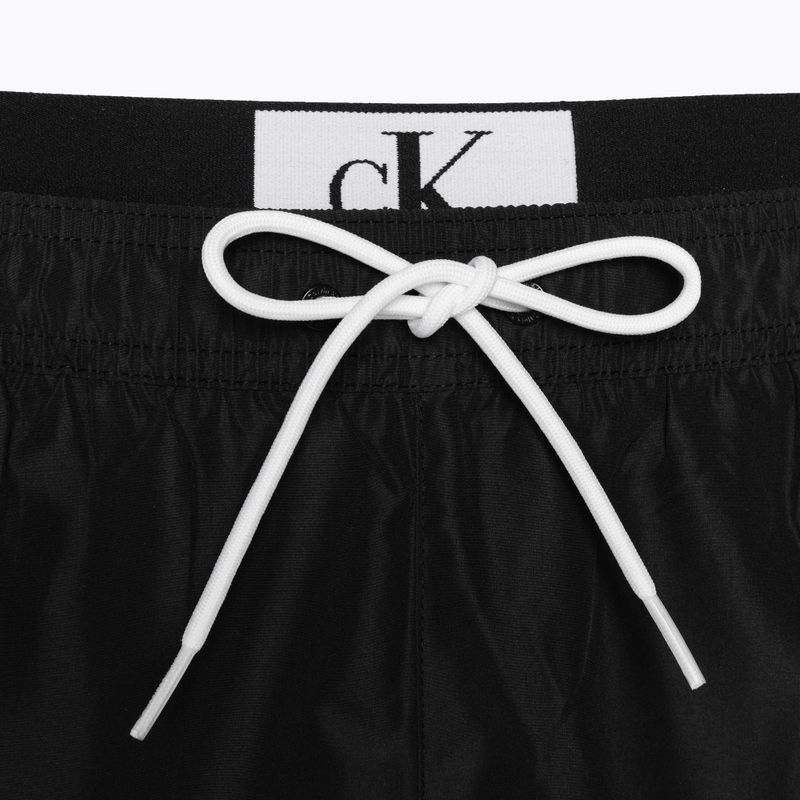 Pantaloncini da bagno Calvin Klein Short Double Wb da uomo, nero 3