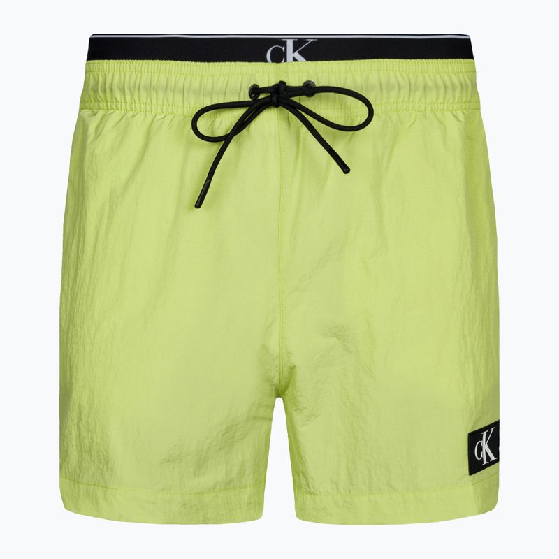 Pantaloncini da bagno Calvin Klein Medium Double WB sharp verde da uomo