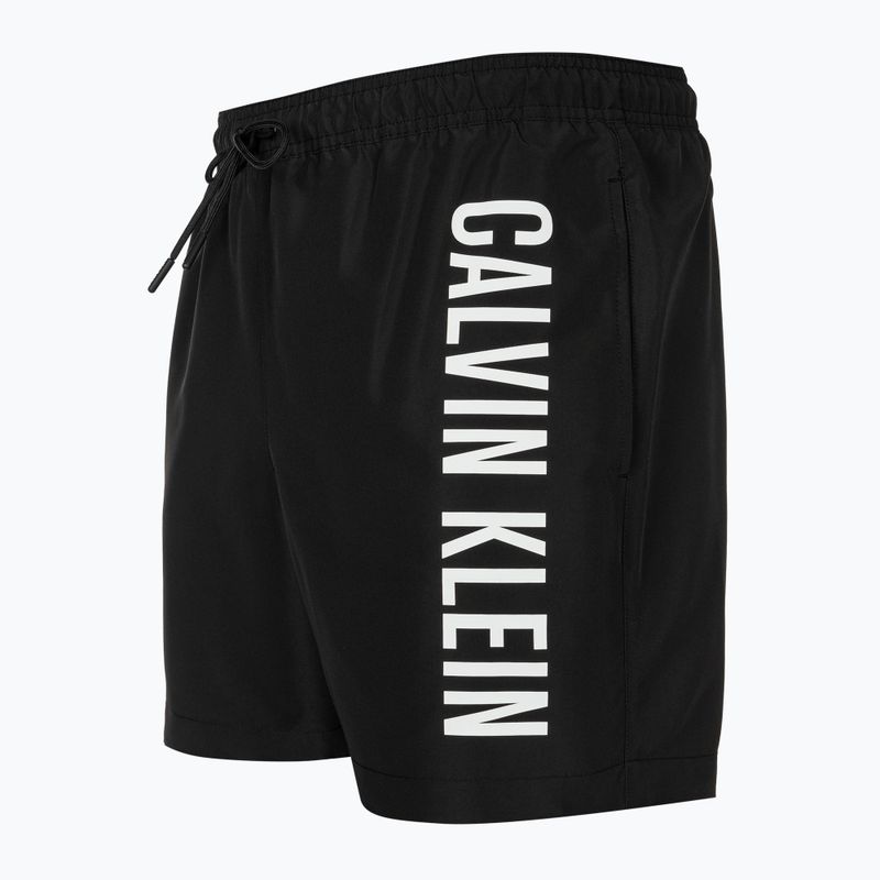 Pantaloncini da bagno Calvin Klein Medium con coulisse da uomo, nero 3