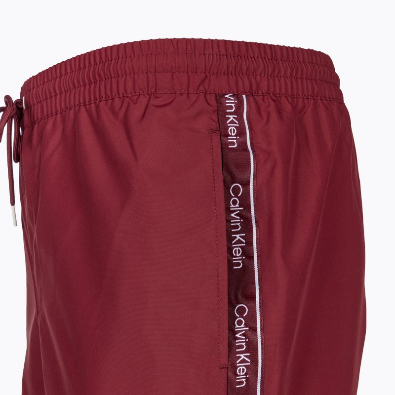 Pantaloncini da bagno Calvin Klein Medium con coulisse da uomo in cordovan 3