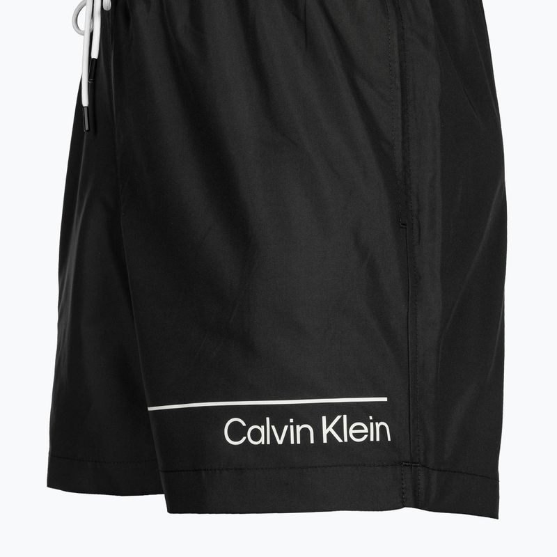 Pantaloncini da bagno Calvin Klein Medium Double neri da uomo 3