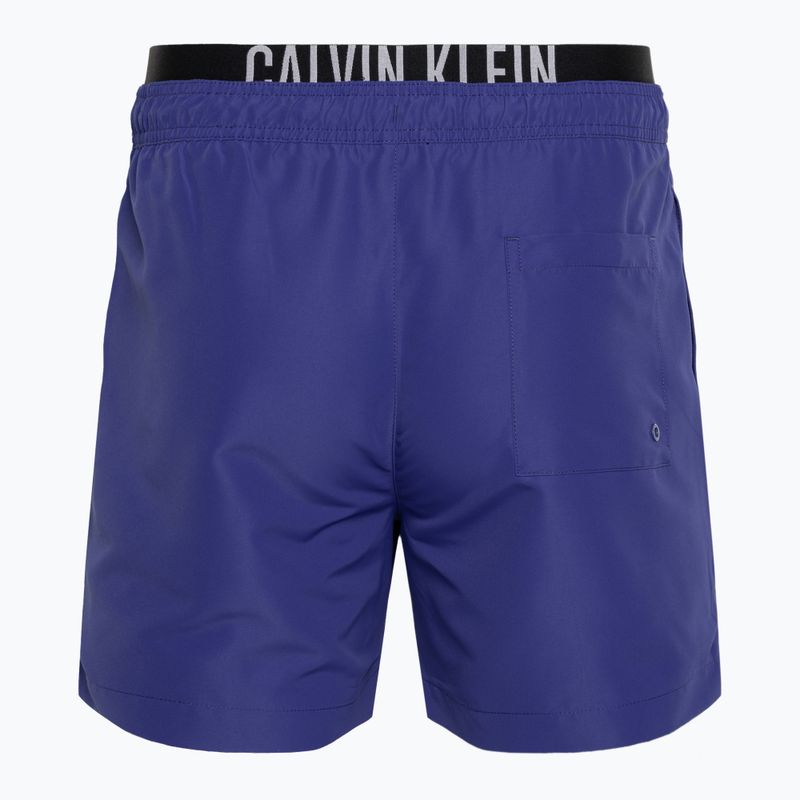 Pantaloncini da bagno Calvin Klein Medium Double WB da uomo laguna di mezzanotte 2