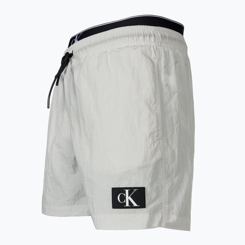 Pantaloncini da bagno Calvin Klein Medium Double WB nimbus cloud da uomo 3