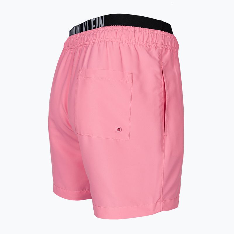 Pantaloncini da bagno Calvin Klein Medium Double WB rosa uomo 4