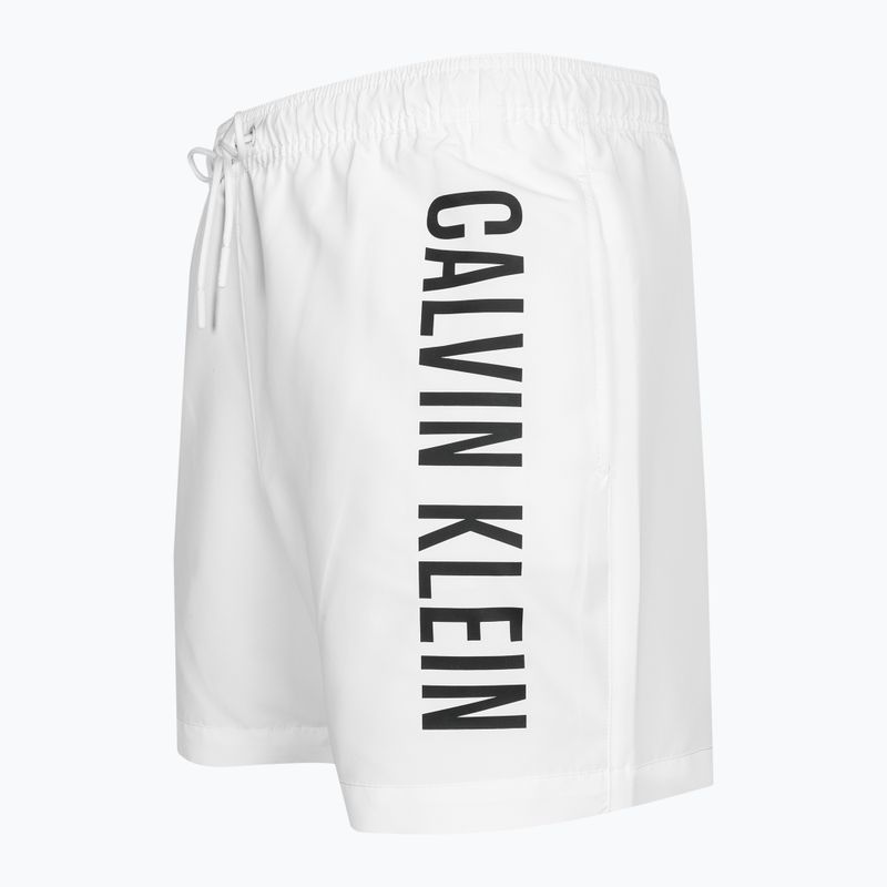 Pantaloncini da bagno Calvin Klein Medium con coulisse, bianchi, da uomo 3