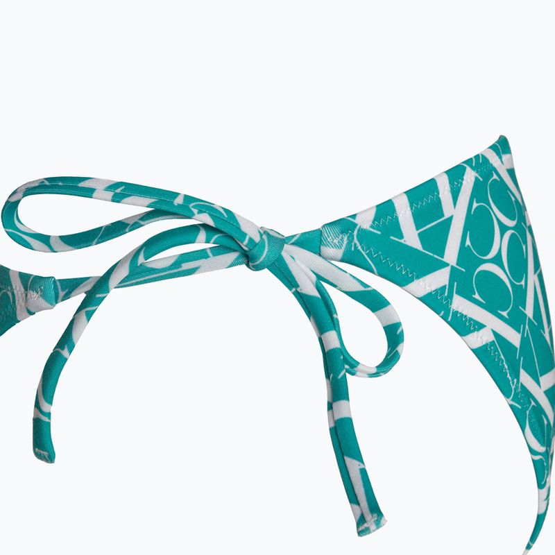 Calvin Klein String Side Tie Print monogramma blu - slip del costume da bagno 3