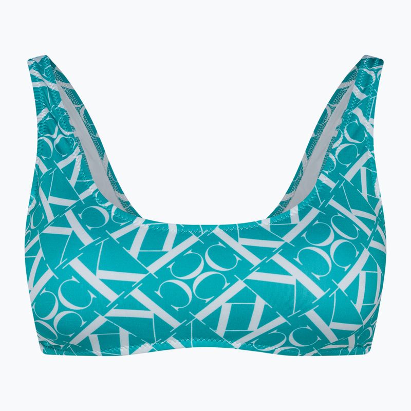 Calvin Klein Bralette-RP Top da bagno blu con stampa monogramma