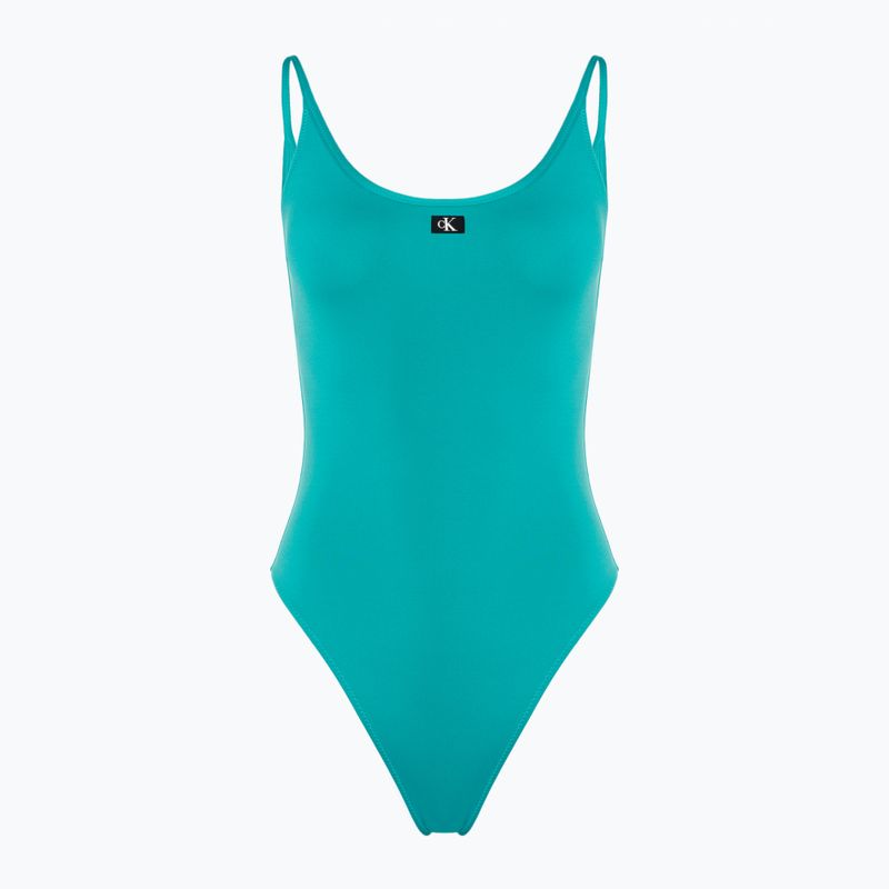 Costume intero da donna Calvin Klein Scoop One Piece blu oceano