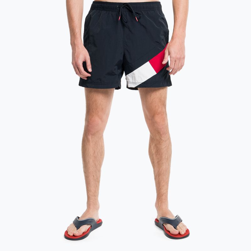 Tommy Hilfiger Uomo Sf Medium Pantaloncini da bagno con coulisse blu 4