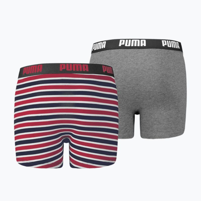 Boxer PUMA Printed Basic per bambini 2 paia di nastri rossi 2