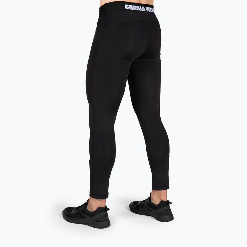 Leggings da allenamento Gorilla Wear Columbus da uomo, nero 5