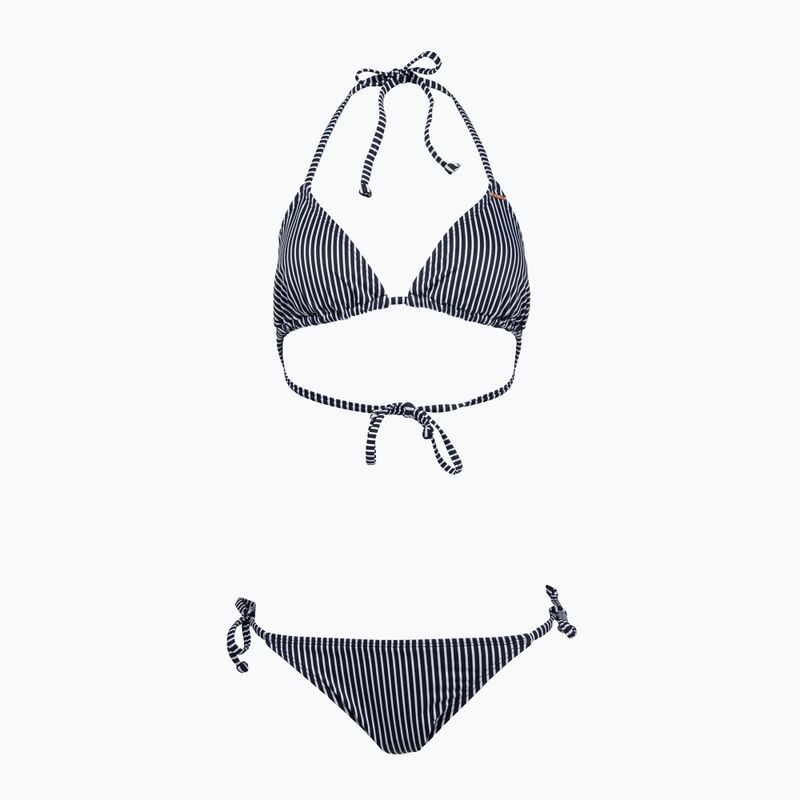 Costume da bagno due pezzi donna O'Neill Capri Bondey Bikini nero a righe semplici