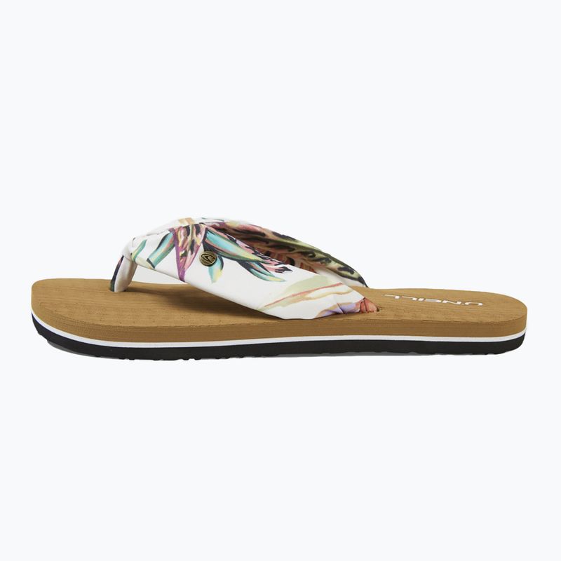Infradito O'Neill Ditsy Sun Bloom bianco a fiori tropicali da donna 10