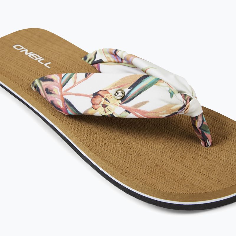 Infradito O'Neill Ditsy Sun Bloom bianco a fiori tropicali da donna 11