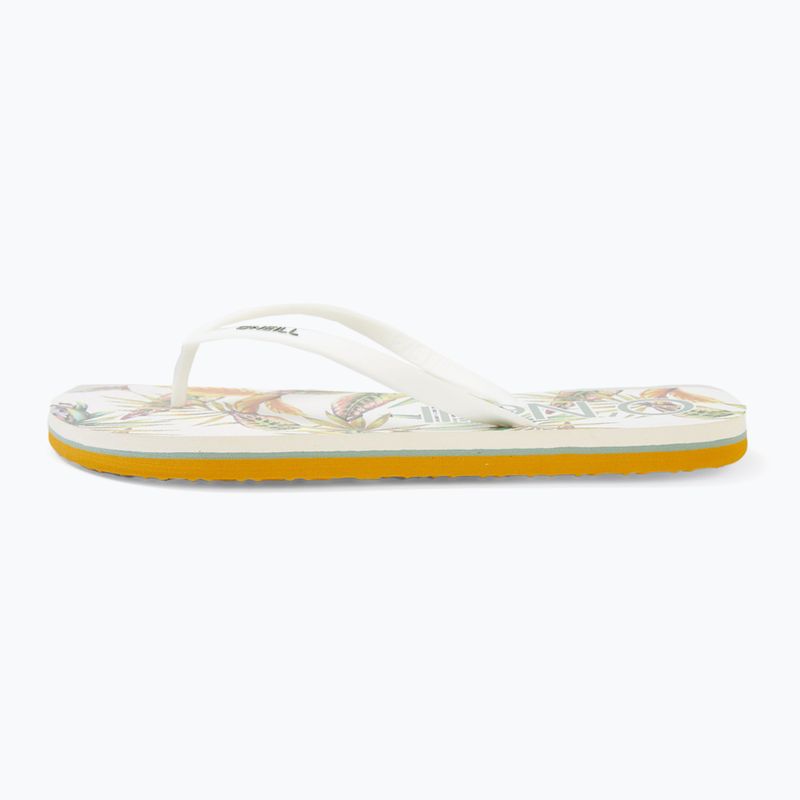 Infradito O'Neill Profile Graphic da donna con fiori tropicali bianchi 10