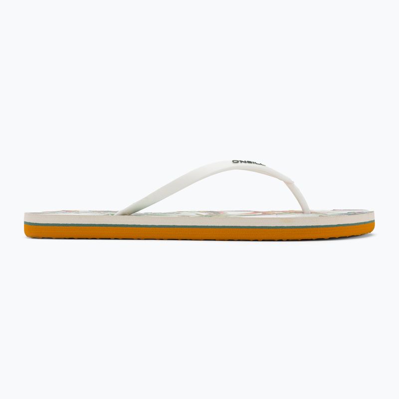 Infradito O'Neill Profile Graphic da donna con fiori tropicali bianchi 2
