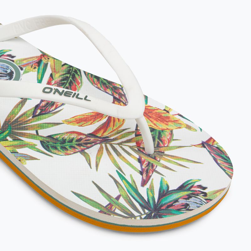 Infradito O'Neill Profile Graphic da donna con fiori tropicali bianchi 7