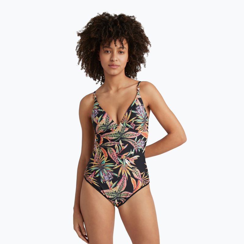 Costume da bagno intero donna O'Neill Sunset nero fiore tropicale 3