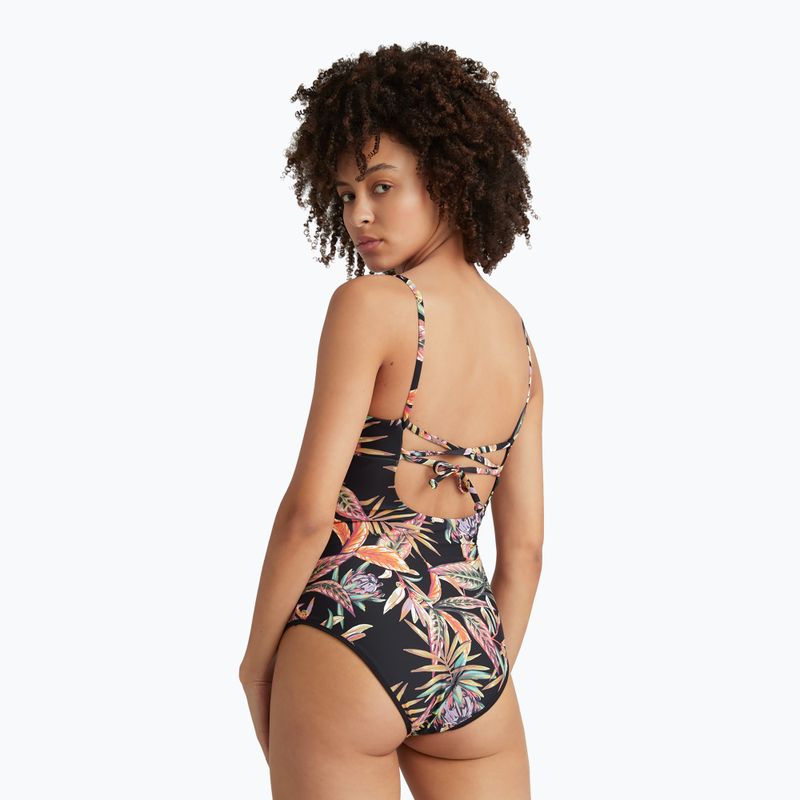 Costume da bagno intero donna O'Neill Sunset nero fiore tropicale 4