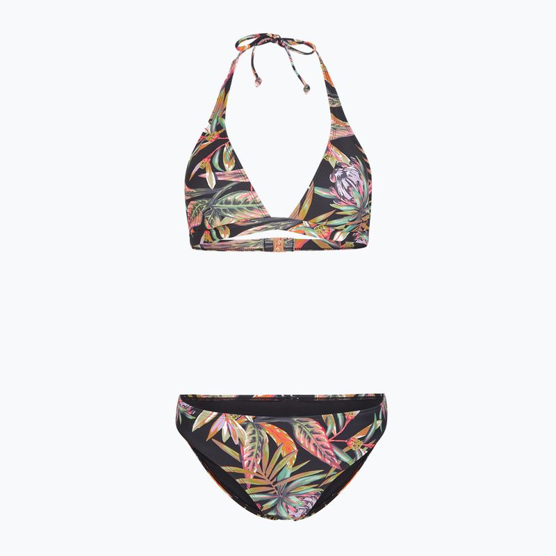 Costume da bagno a due pezzi da donna O'Neill Marga Rita Bikini nero fiore tropicale