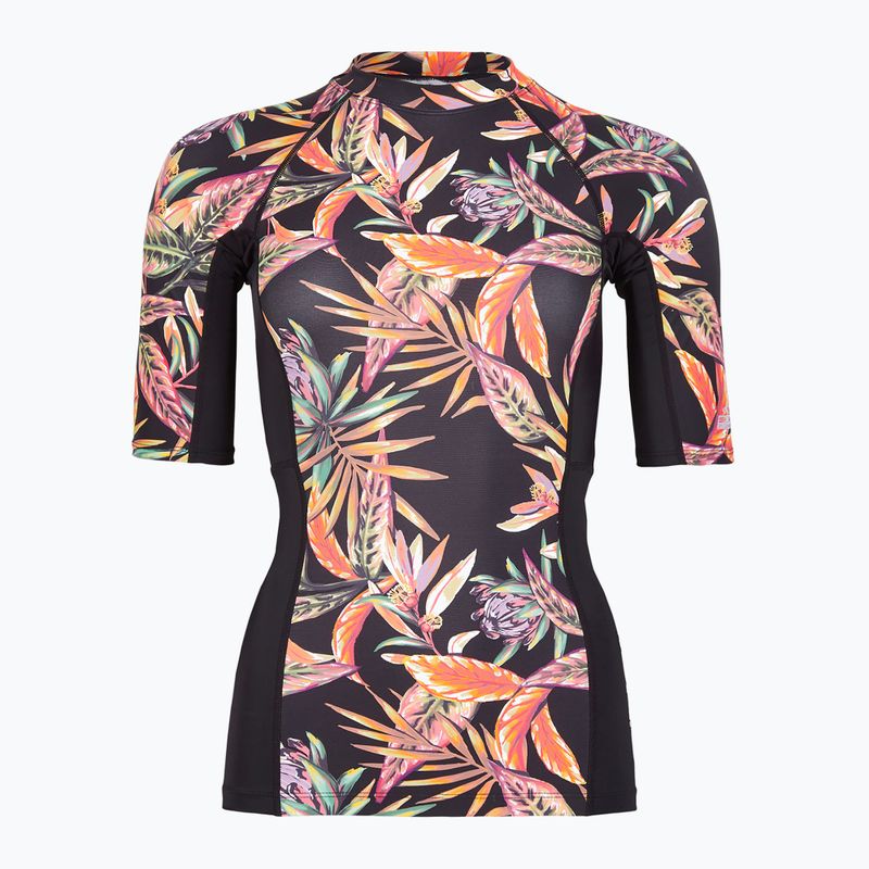 Maglietta da bagno donna O'Neill Anglet Skin nero fiore tropicale