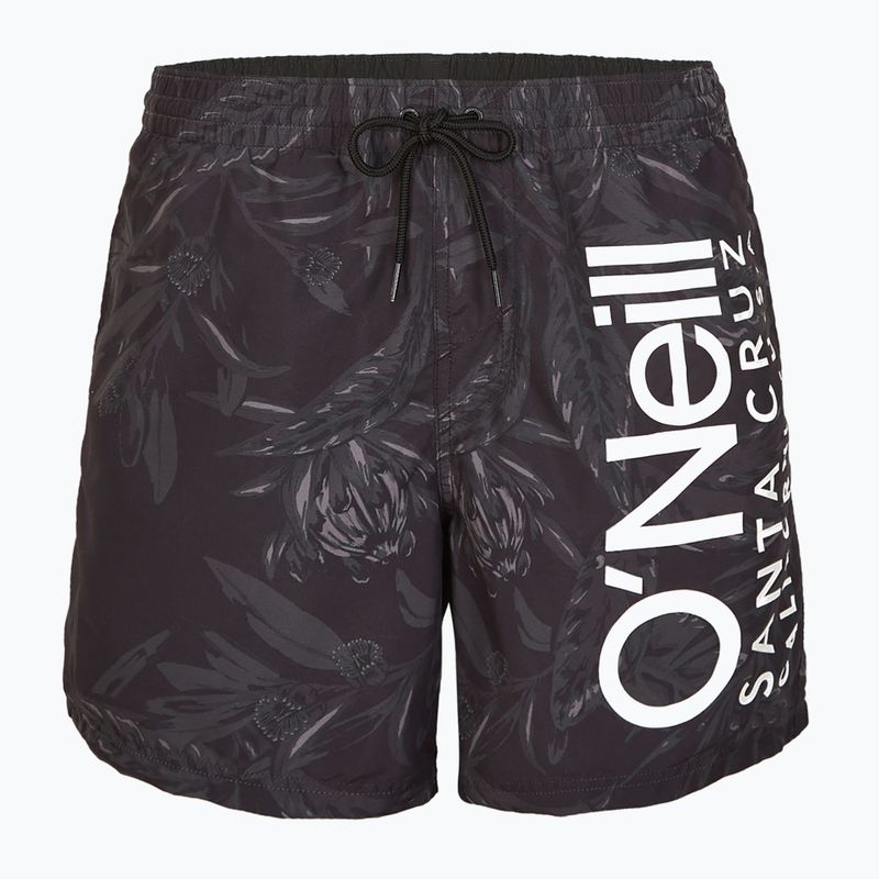 Pantaloncini da bagno O'Neill Cali Floral 16'' neri a fiori tonali da uomo