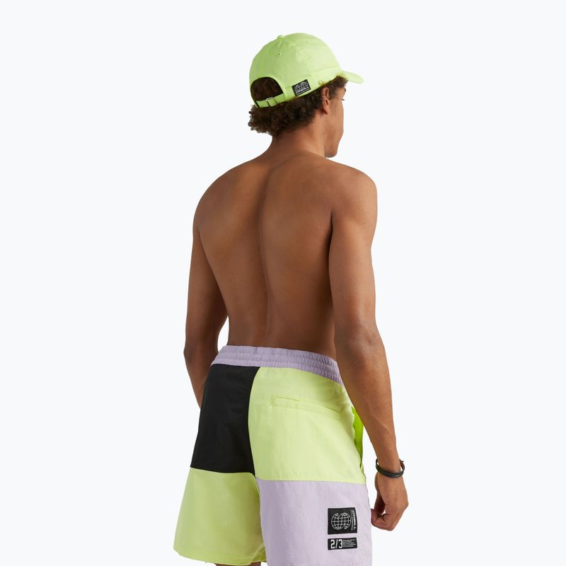 Pantaloncini da bagno da uomo O'Neill Wilder Colorblock 16'' sunny lime color block 4
