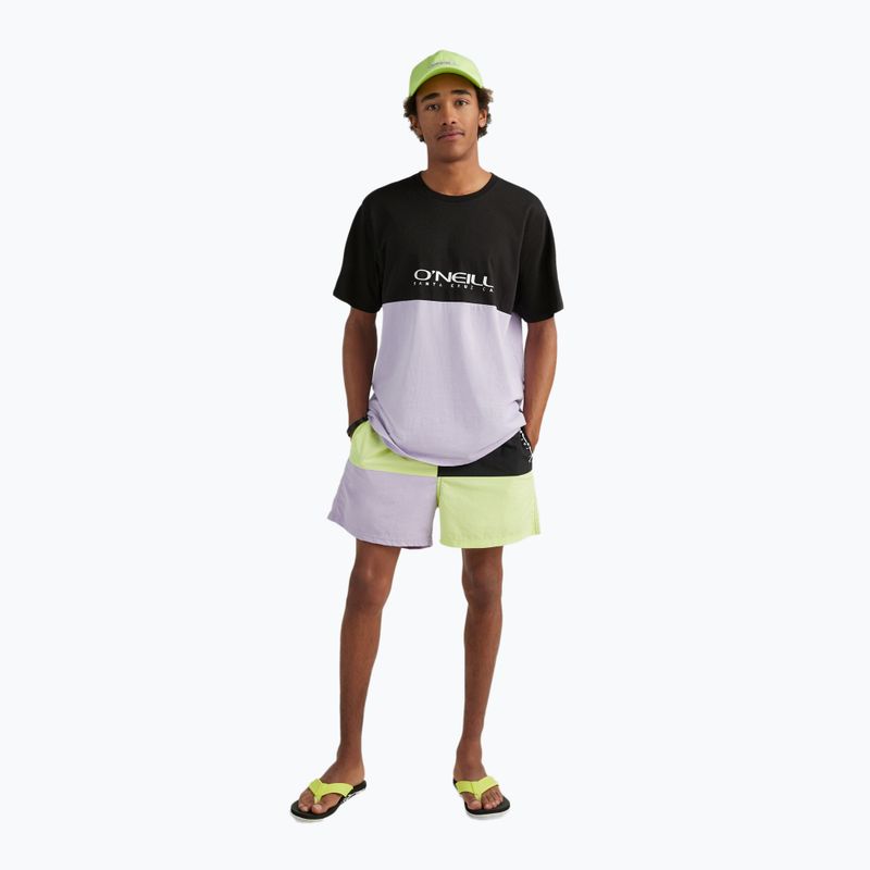 Pantaloncini da bagno da uomo O'Neill Wilder Colorblock 16'' sunny lime color block 7