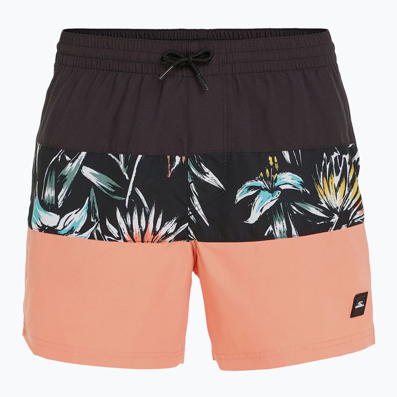 Pantaloncini da bagno da uomo O'Neill Mix & Match Cali Block 15'' nero tropicana