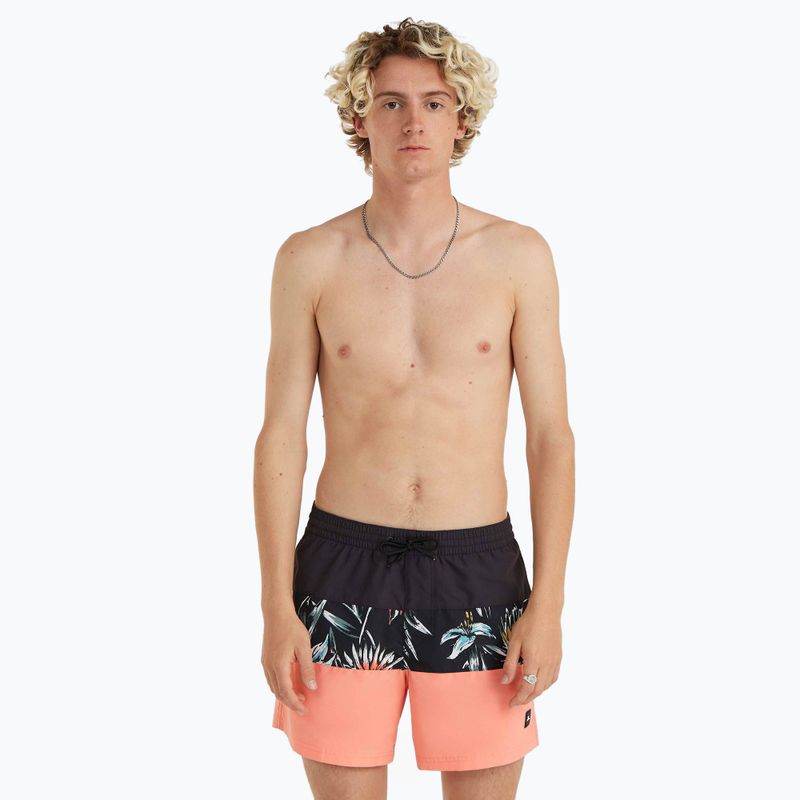 Pantaloncini da bagno da uomo O'Neill Mix & Match Cali Block 15'' nero tropicana 3