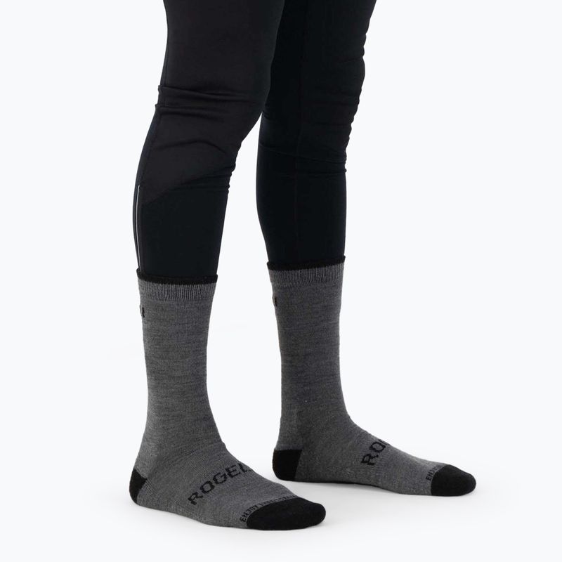 Calze da ciclismo Rogelli Wool Wintersocks grigio 2