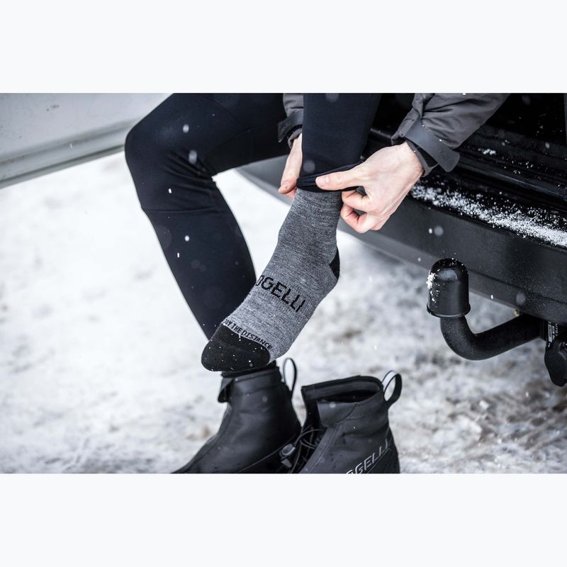 Calze da ciclismo Rogelli Wool Wintersocks grigio 3